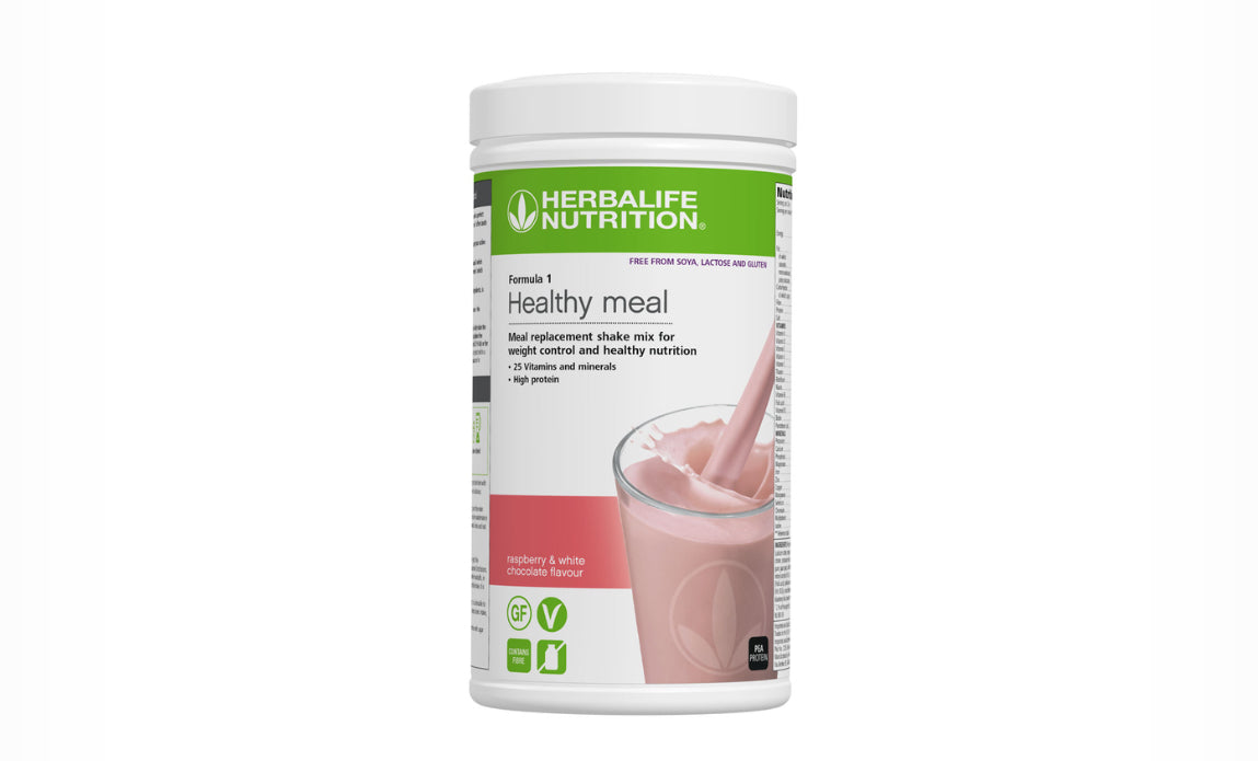Vegan and Soy Free, Raspberry and White Chocolate Meal Replacement.